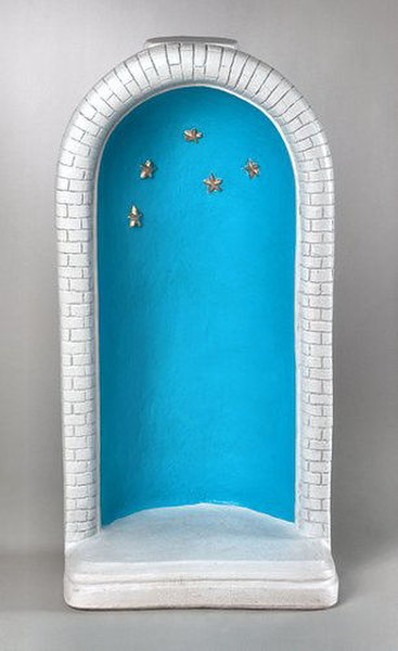 Grotto Round For 26" Statues With Stars Cement Alcove